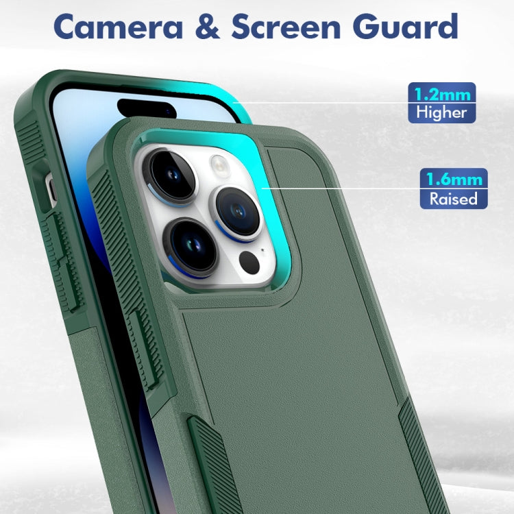 For iPhone 15 Pro 2 in 1 PC + TPU Phone Case(Dark Green) - HoMEdemic™ 