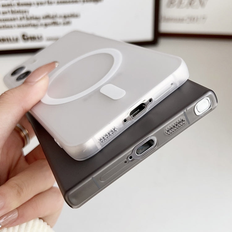 For Samsung Galaxy S24 Ultra 5G Ultra-thin MagSafe Frosted PC Phone Case(Clear Black) - HoMEdemic™ 