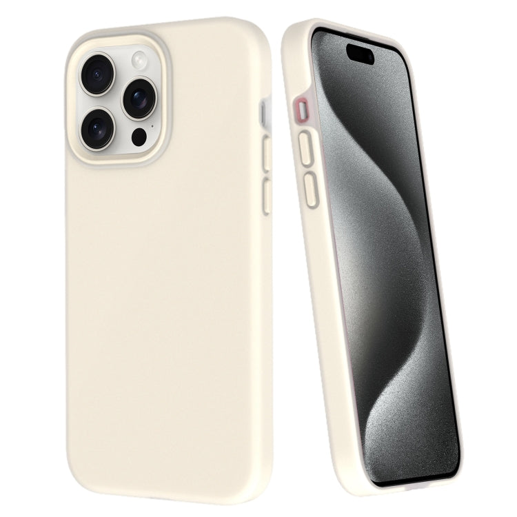 For iPhone 15 Pro Big Hole Dopamine PC Phone Case(White) - HoMEdemic™ 