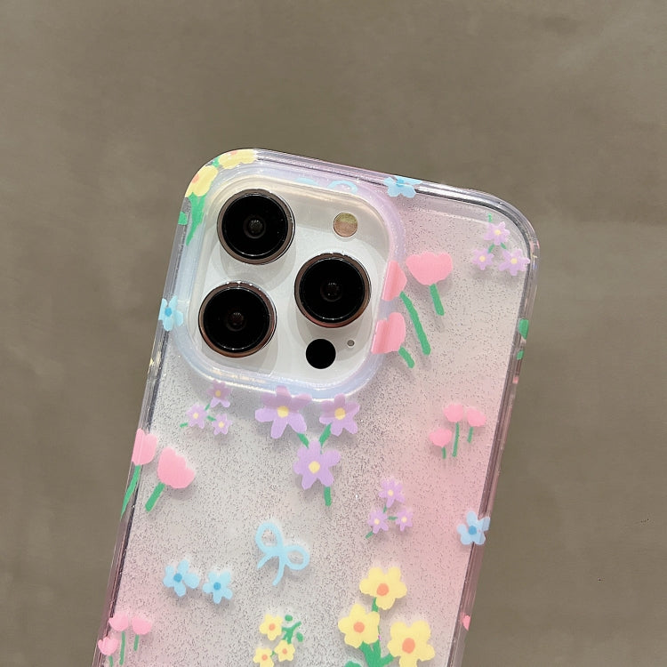For iPhone 15 Pro Double Sided IMD Full Coverage TPU Phone Case(Floral) - HoMEdemic™ 