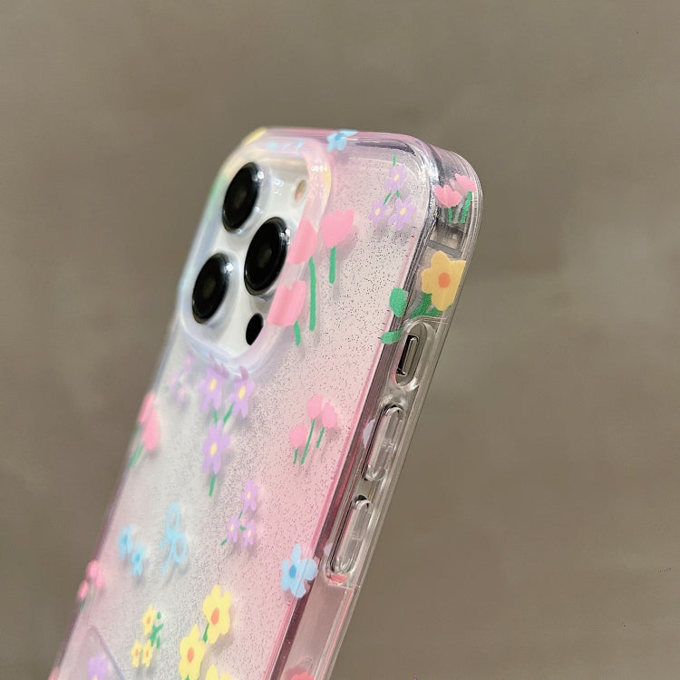 For iPhone 15 Pro Double Sided IMD Full Coverage TPU Phone Case(Floral) - HoMEdemic™ 