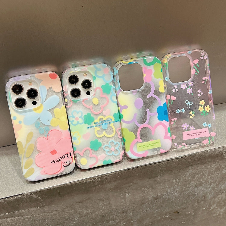 For iPhone 15 Pro Double Sided IMD Full Coverage TPU Phone Case(Floral) - HoMEdemic™ 