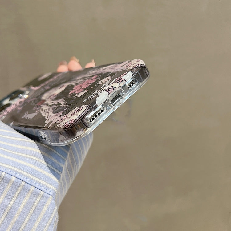 For iPhone 15 Pro Double Sided IMD Full Coverage TPU Phone Case(Rabbit Ears Rose Cake Girl) - HoMEdemic™ 