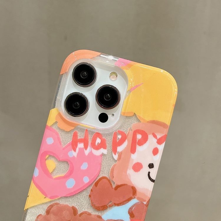 For iPhone 15 Pro Double Sided IMD Full Coverage TPU Phone Case(Sweater Puppy Love) - HoMEdemic™ 