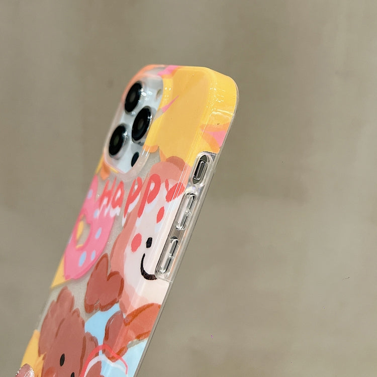 For iPhone 15 Pro Double Sided IMD Full Coverage TPU Phone Case(Sweater Puppy Love) - HoMEdemic™ 