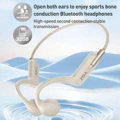 ZGA SP06 Waterproof Bone Conduction Bluetooth Sports Earphone(White) - HoMEdemic™ 