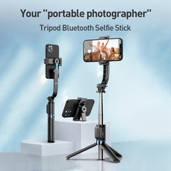 ZGA S01 Bluetooth Remote Control Detachable Tripod Selfie Stick(Black) - HoMEdemic™ 
