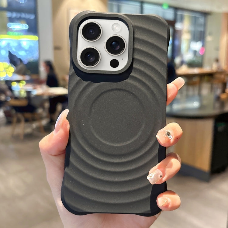 For iPhone 15 Pro MagSafe Magnetic Ring Texture TPU Phone Case(Black) - HoMEdemic™ 