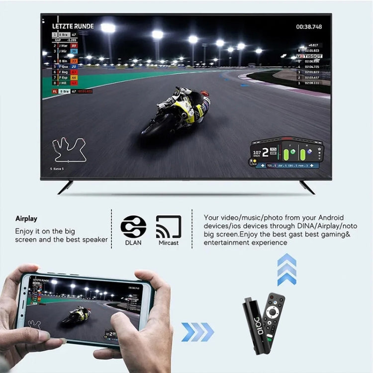 LEMFO DQ10 Allwinner H618 Quad Core ARM Cortex A53 8K HD Android TV Stick, RAM:2GB+16GB(EU Plug) - HoMEdemic™ 