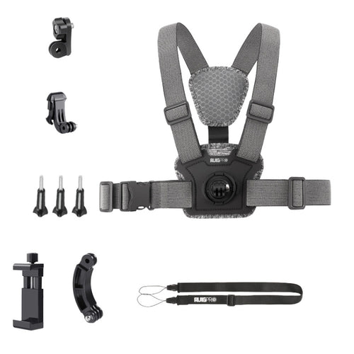 7 in 1 Phone Clamp Adjustable Body Mount Belt Chest Strap with Mount & Screw(Grey) - HoMEdemic™ 