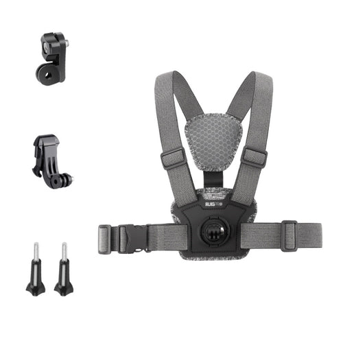 4 in 1 Adjustable Body Mount Belt Chest Strap with Mount & Screw(Grey) - HoMEdemic™ 