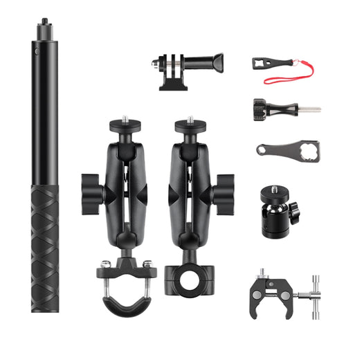 9 in 1 Dual-Link Crabs Selfie Stick Kit Motorcycle Clamps Handlebar Fixed Mount - HoMEdemic™ 