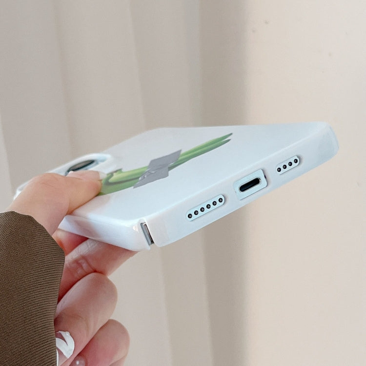 For iPhone 15 Pro Cartoon Film Craft Hard PC Phone Case(Banana) - HoMEdemic™ 