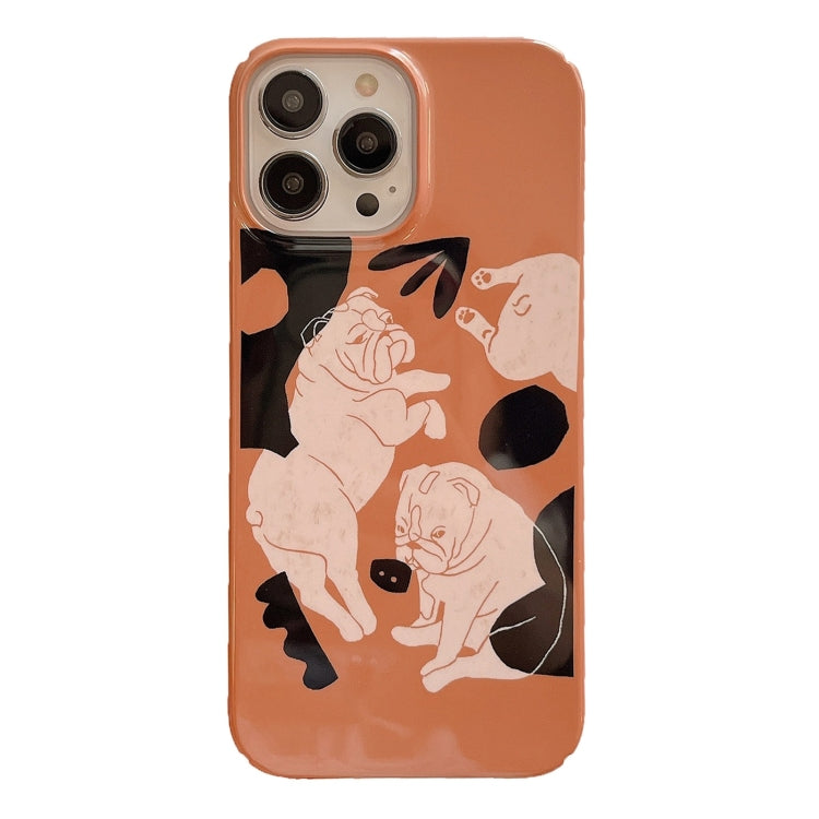 For iPhone 15 Pro Cartoon Film Craft Hard PC Phone Case(Bulldog) - HoMEdemic™ 