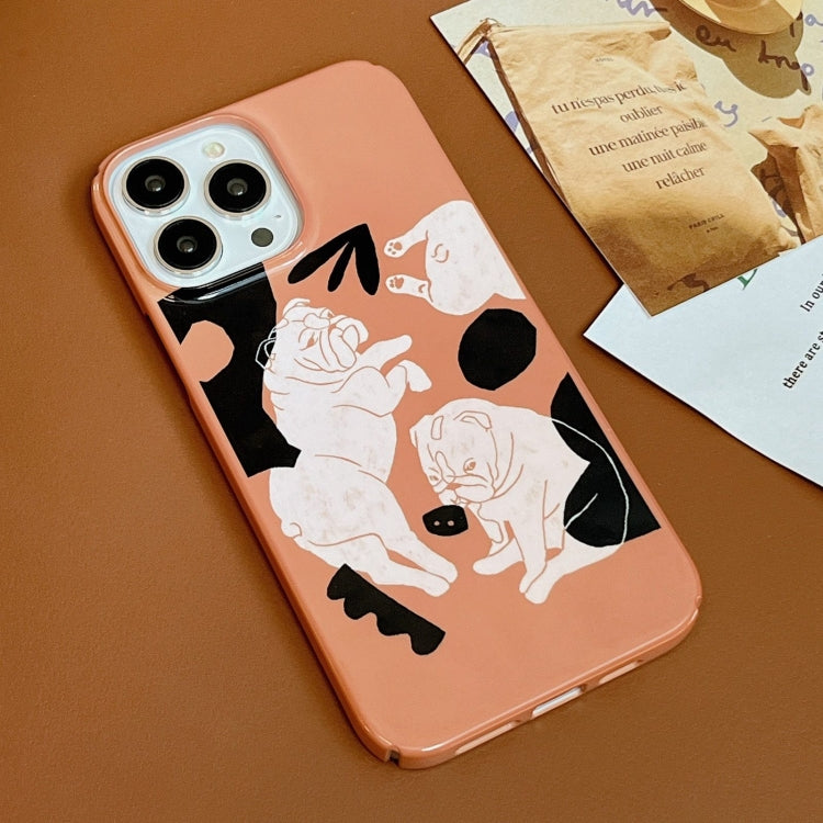 For iPhone 15 Pro Cartoon Film Craft Hard PC Phone Case(Bulldog) - HoMEdemic™ 