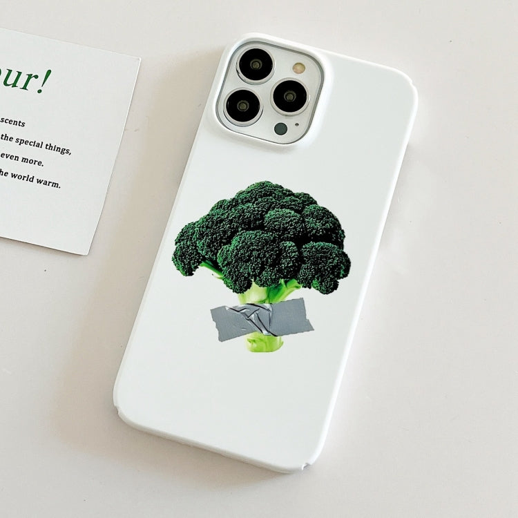 For iPhone 15 Pro Cartoon Film Craft Hard PC Phone Case(Broccoli) - HoMEdemic™ 