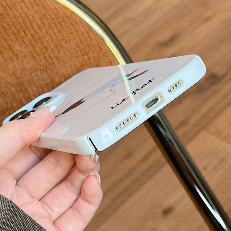 For iPhone 15 Pro Cartoon Film Craft Hard PC Phone Case(Lie Flat) - HoMEdemic™ 