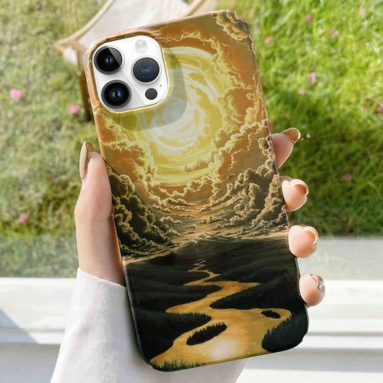 For iPhone 15 Pro Varnishing Water Stick PC Phone Case(Sky) - HoMEdemic™ 