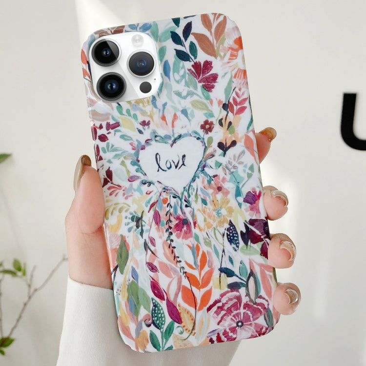 For iPhone 15 Pro Max Varnishing Water Stick PC Phone Case(Love) - HoMEdemic™ 