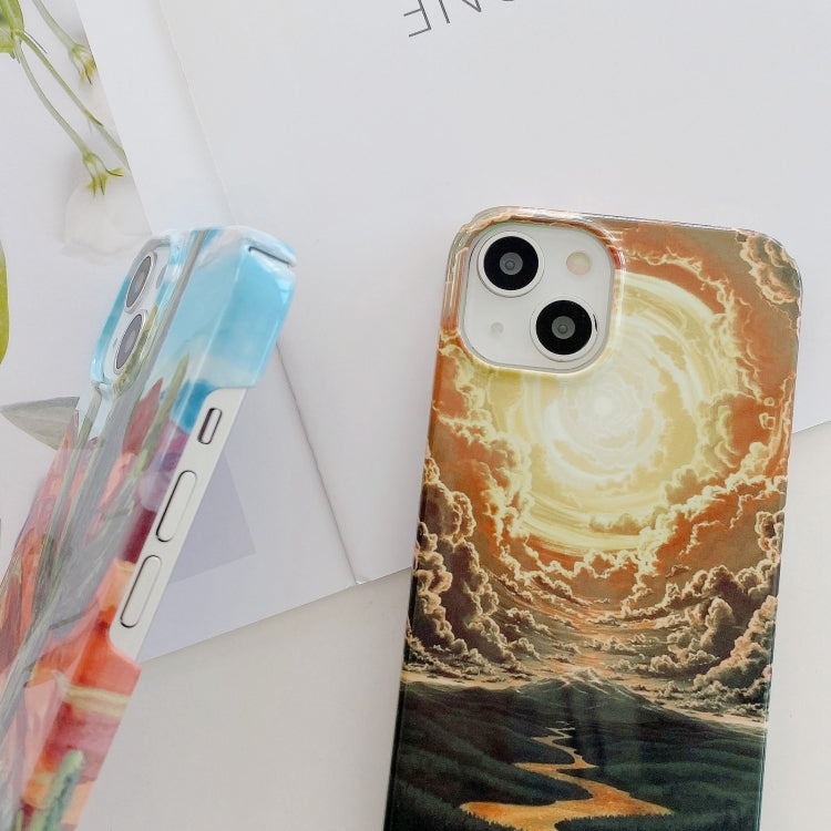 For iPhone 15 Pro Varnishing Water Stick PC Phone Case(Waves) - HoMEdemic™ 