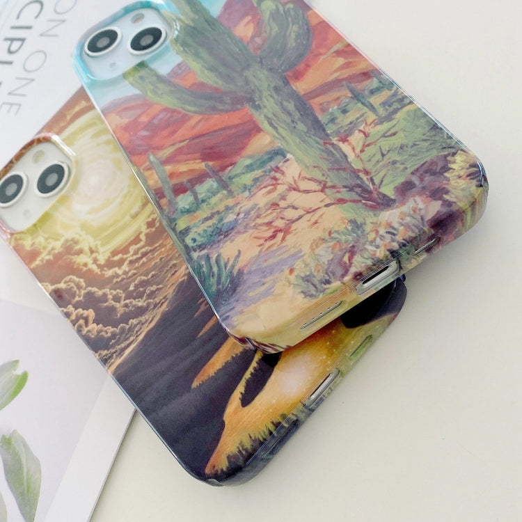 For iPhone 15 Pro Varnishing Water Stick PC Phone Case(Small Chrysanthemum) - HoMEdemic™ 