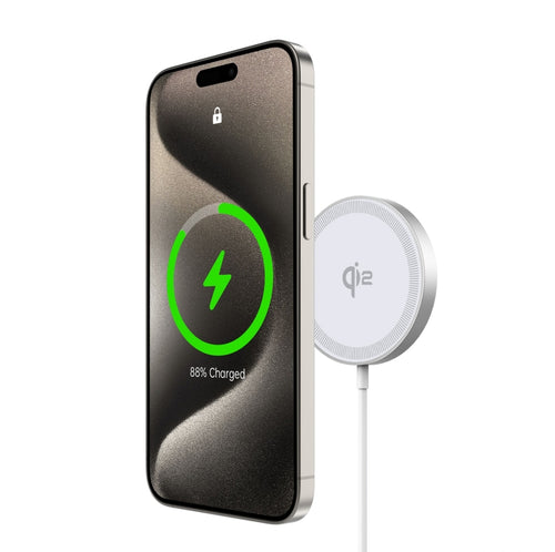 DUZZONA W18 15W Qi2 MagSafe Magnetic Suction Wireless Charger(White) - HoMEdemic™ 