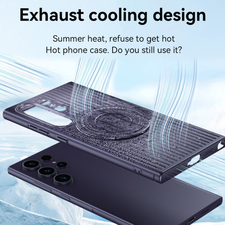 For Samsung Galaxy S24 5G Cooling MagSafe Magnetic Ring Holder PC Phone Case(White) - HoMEdemic™ 