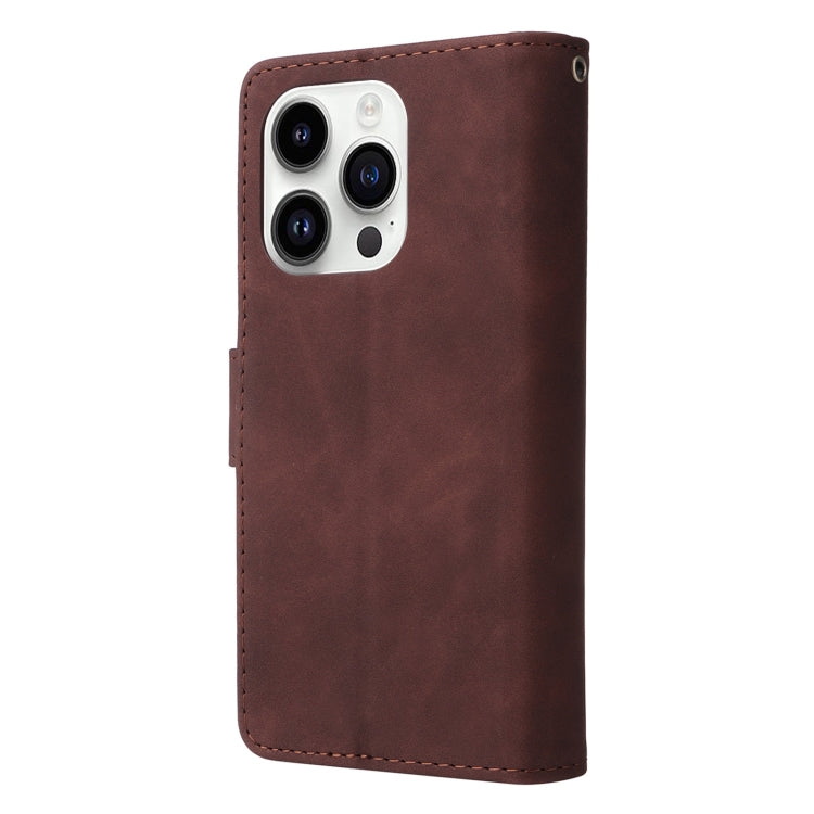 For iPhone 15 Pro Max Multifunctional Multi-Card Wallet Phone Leather Case(Coffee) - HoMEdemic™ 