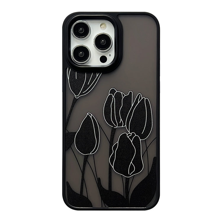 For iPhone 15 Pro Max Skin Feel Matte TPU+PC Shockproof Phone Case(Tulip) - HoMEdemic™ 
