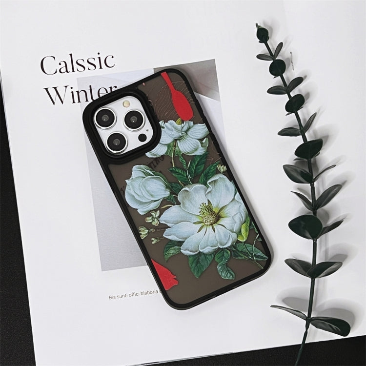 For iPhone 15 Pro Max Skin Feel Matte TPU+PC Shockproof Phone Case(Camellia) - HoMEdemic™ 