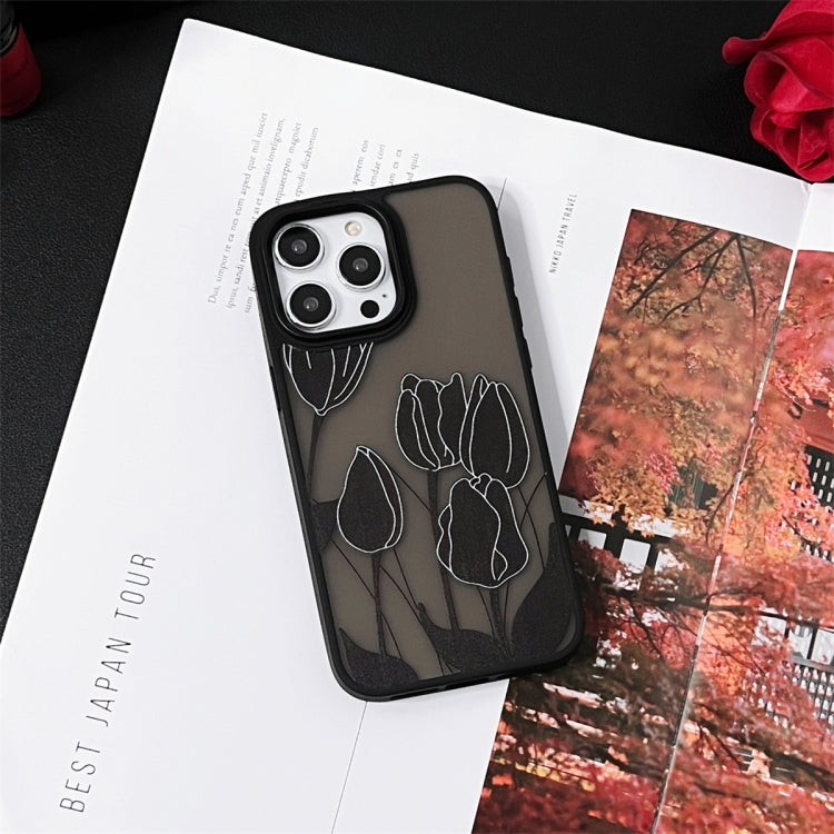 For iPhone 15 Pro Skin Feel Matte TPU+PC Shockproof Phone Case(Tulip) - HoMEdemic™ 