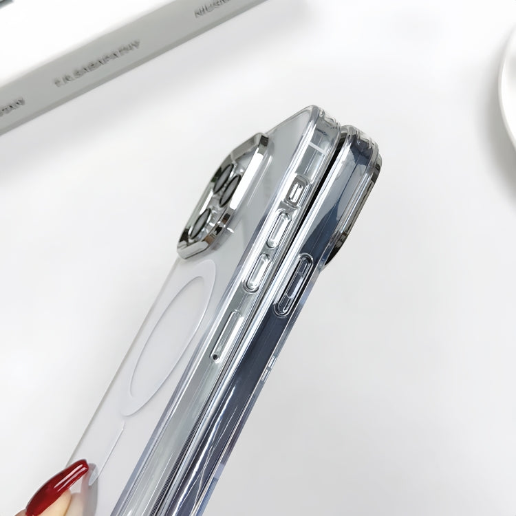 For iPhone 15 Pro MagSafe Magnetic PC + TPU Phone Case with Lanyard(Creamy White) - HoMEdemic™ 