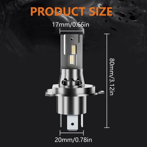 H4 Pair 22W 2000lm 6000K Car LED Direct Plug-in Headlight Bulb - HoMEdemic™ 