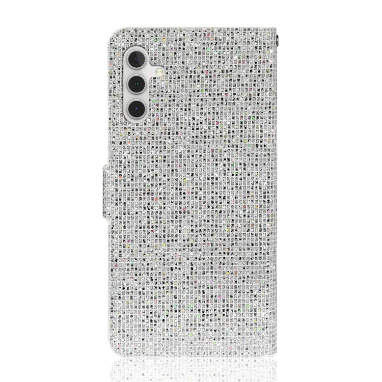 For Samsung Galaxy S24 5G Glitter Powder Filp Leather Phone Case(Silver) - HoMEdemic™ 