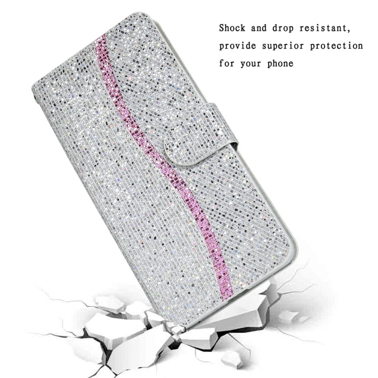 For Samsung Galaxy S24 5G Glitter Powder Filp Leather Phone Case(Silver) - HoMEdemic™ 
