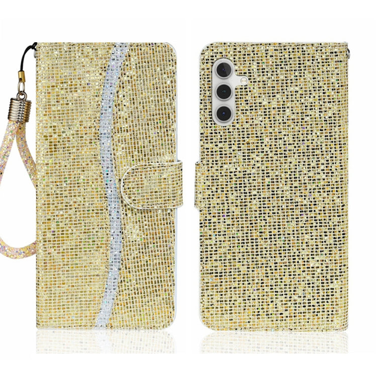 For Samsung Galaxy S24 5G Glitter Powder Filp Leather Phone Case(Gold) - HoMEdemic™ 