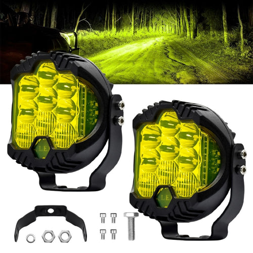 11W 12000lm 6000K 3 inch Car Three-sided Flash Work Light(Yellow Light) - HoMEdemic™ 