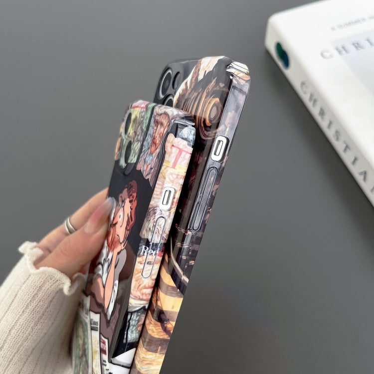 For iPhone 15 Pro Precise Hole Glossy PC Phone Case(Train Station) - HoMEdemic™ 