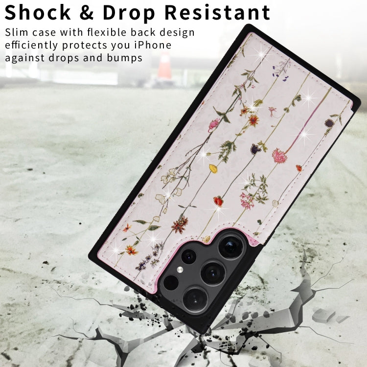 For Samsung Galaxy S24 Ultra 5G Printed Double Buckle RFID Anti-theft Phone Case(Dried Flower World) - HoMEdemic™ 
