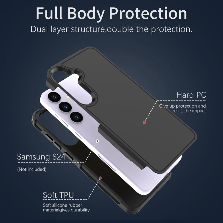 For Samsung Galaxy S24 5G RedPepper Armor PC Hybrid TPU Phone Case(Black) - HoMEdemic™ 