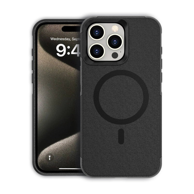 For iPhone 15 Pro RedPepper Armor Magsafe PC Hybrid TPU Phone Case(Black) - HoMEdemic™ 
