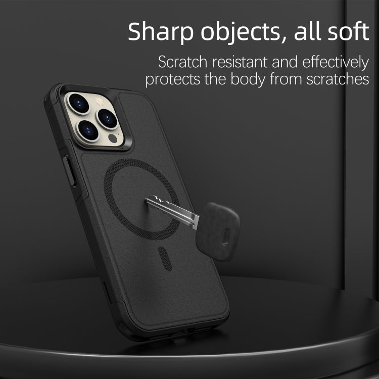 For iPhone 15 Pro RedPepper Armor Magsafe PC Hybrid TPU Phone Case(Black) - HoMEdemic™ 