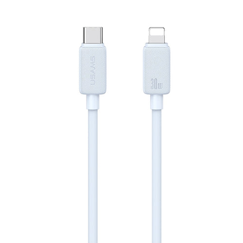 USAMS US-SJ692 USB-C / Type-C to 8 Pin 30W Striped Fast Charge Data Cable, Length:1m(Blue) - HoMEdemic™ 