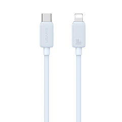USAMS US-SJ702 USB-C / Type-C to 8 Pin 30W Striped Fast Charge Data Cable, Length:3m(Blue) - HoMEdemic™ 