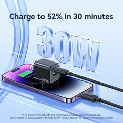 USAMS US-SJ702 USB-C / Type-C to 8 Pin 30W Striped Fast Charge Data Cable, Length:3m(White) - HoMEdemic™ 