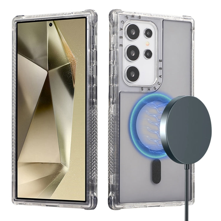 For Samsung Galaxy S24 Ultra Dreamland MagSafe Magnetic 3 in 1 TPU + PC Phone Case(Transparent Black) - HoMEdemic™ 