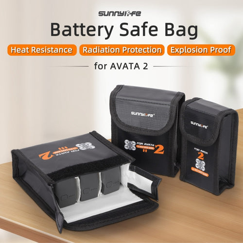 For DJI Avata 2 Sunnylife Battery Explosion-proof Safe Bag Protective Li-Po Safe Bag(For 1pc Battery) - HoMEdemic™ 