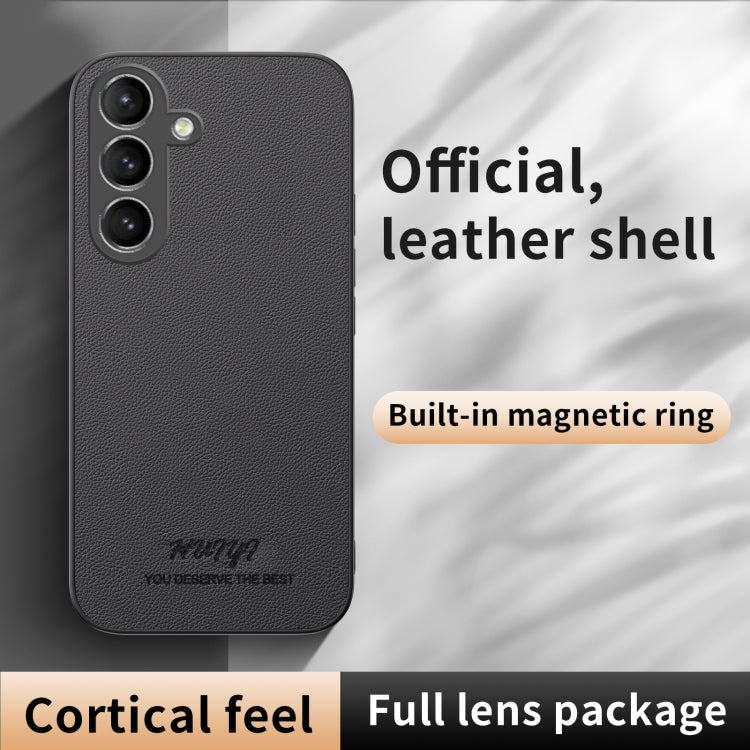For Samsung Galaxy S24 5G HUIYI Leather Magnetic Phone Case(Black) - HoMEdemic™ 