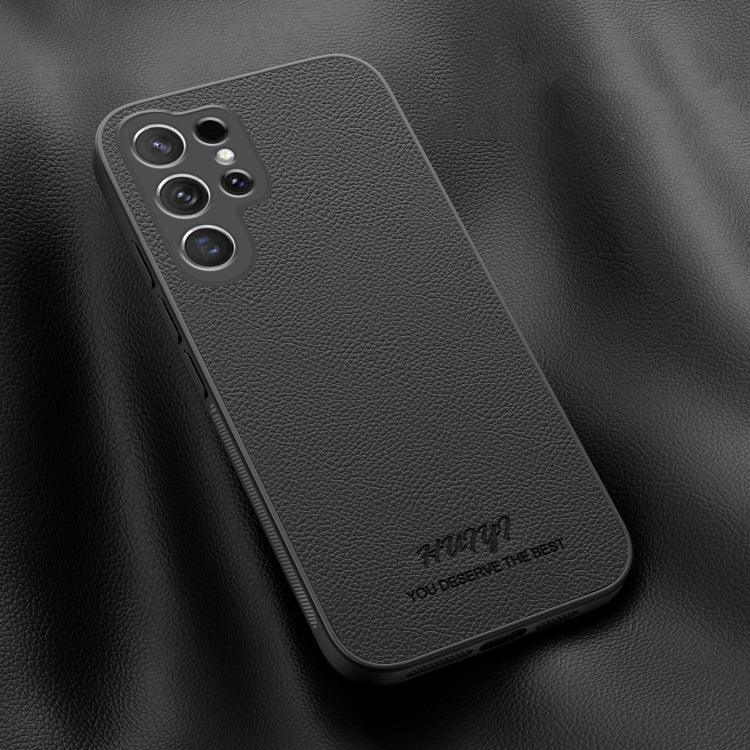 For Samsung Galaxy S24 Ultra 5G HUIYI Leather Magnetic Phone Case(Black) - HoMEdemic™ 