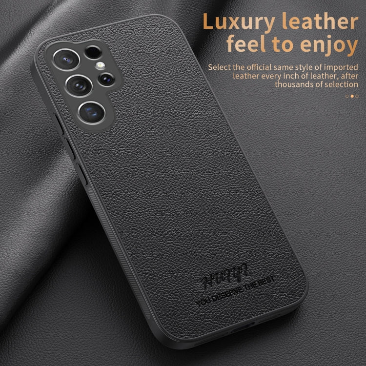 For Samsung Galaxy S24 Ultra 5G HUIYI Leather Magnetic Phone Case(Black) - HoMEdemic™ 